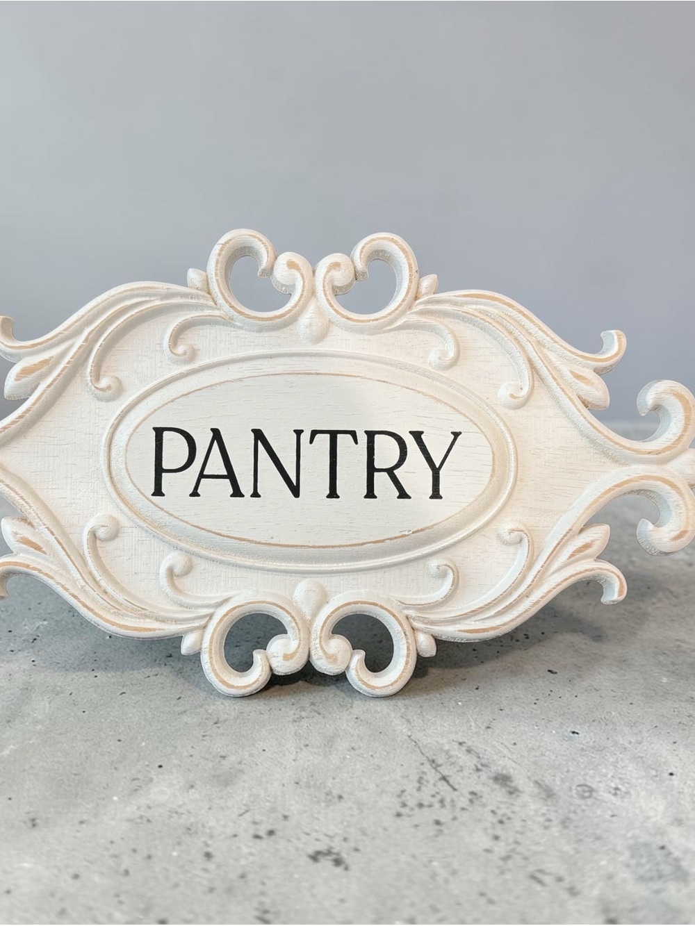 Decorative 'Pantry' Sign - Cream & Black